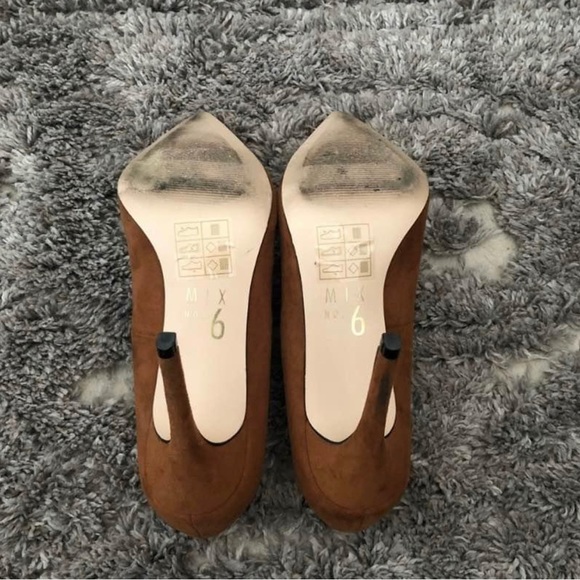 Mix No. 6 brown suede heels - Picture 4 of 4